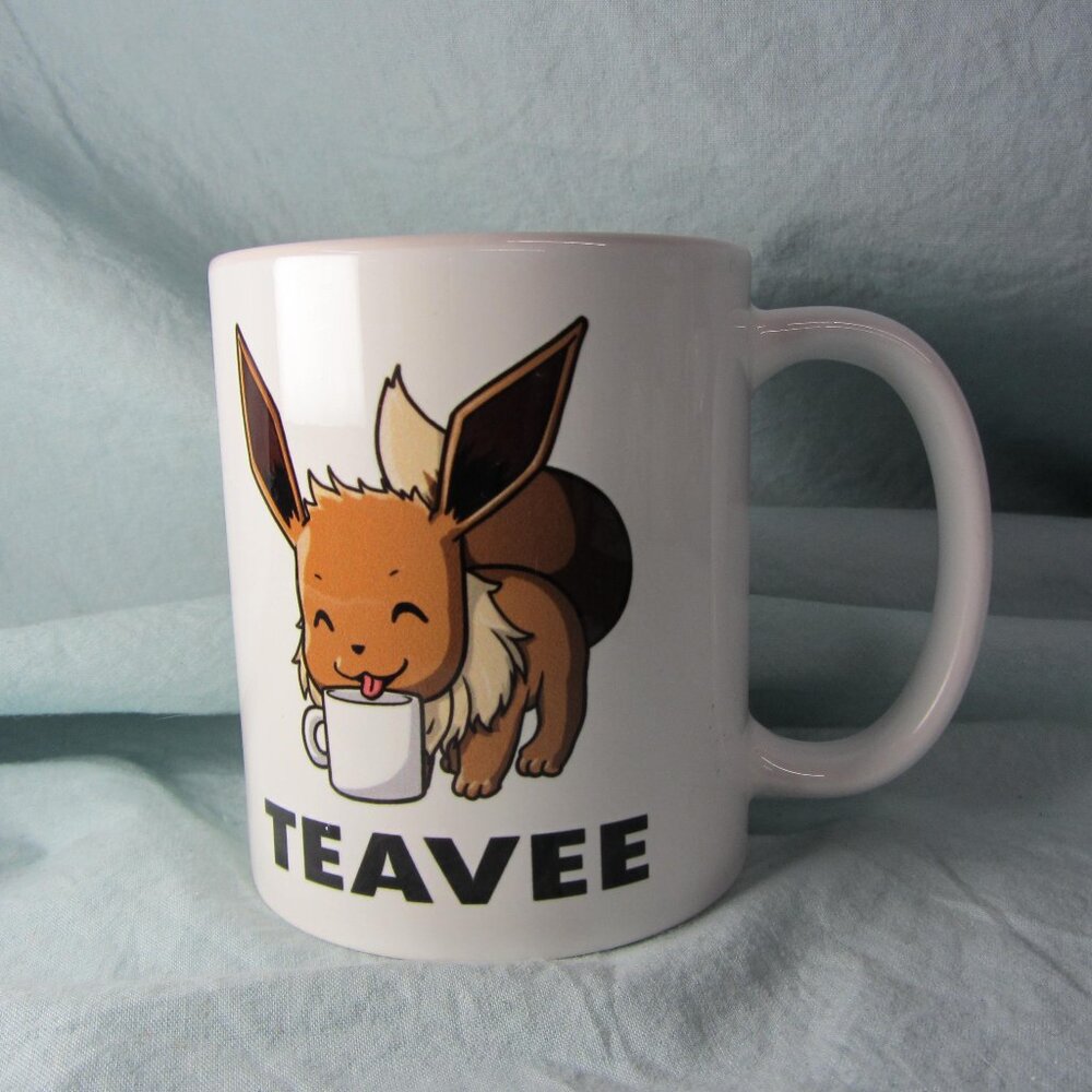 *BOGO mugs* 11 oz mug teavee the Eevee Pokemon Mug by Threadfox (w2138)